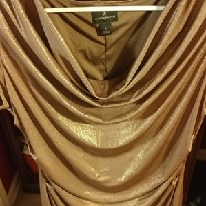 Worthington gold slink dress